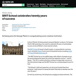 BRIT School celebrates twenty years of success