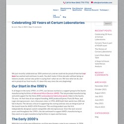 Celebrating 30 Years at Cerium Laboratories - Cerium Labs
