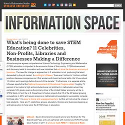 What’s being done to save STEM Education? 11 Celebrities, Non-Profits, Libraries and Businesses Making a Difference