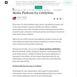 Shout Out From Celebrities — Social Media Platform for Celebrities