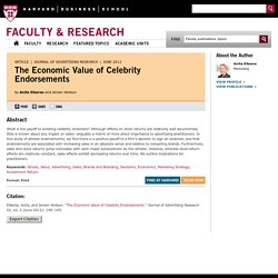 The Economic Value of Celebrity Endorsements - Article