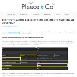 Celebrity endorsements, reality TV and how we judge success