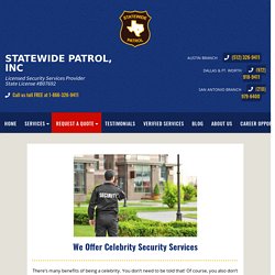 We Offer Celebrity Security Services