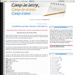 Le CSS pour les nuls / html en + clair [part 1] - * Celine dans le monde - Carnet d'idées, de voyages et de confidences