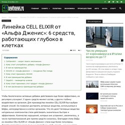 Линейка CELL ELIXIR от «Альфа Дженис»: 6 средств, работающих глубоко в клетках