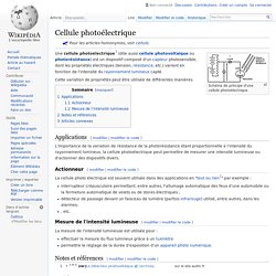 Cellule photoélectrique