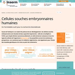 Cellules souches embryonnaires humaines