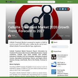 Cellulite Treatment Market 2020 Growth Trend, Forecast to 2027
