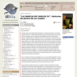 "LA FAMILIA DE CARLOS IV". Historias de dentro de un cuadro