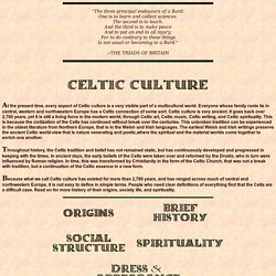 CELTIC HISTORY; BRIEFLY...