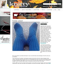Celtic Triad socks: Knitty First Fall 2010