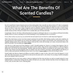 What Are The Benefits Of Scented Candles?