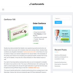 Cenforce 100 : Side Effects, Reviews, Uses, Directions