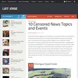 10 Censored News Topics and Events