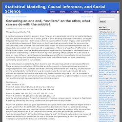 Censoring on one end, "outliers" on the other, what can we do with the middle? - Statistical Modeling, Causal Inference, and Social Science