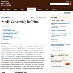 Media Censorship in China