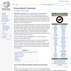 Censorship in Venezuela - Wiki