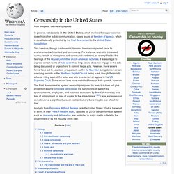 Censorship in the United States