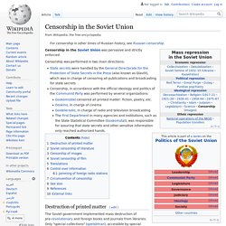 Censorship in the Soviet Union