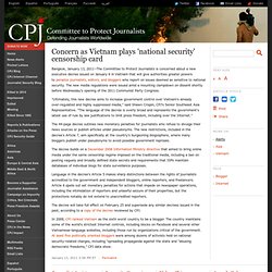 Concern as Vietnam plays 'national security' censorship card