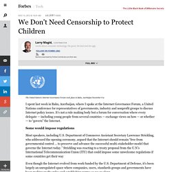 We Don't Need Censorship to Protect Children