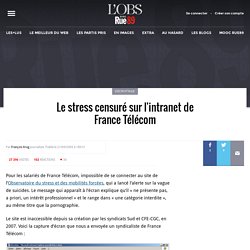Le stress censuré sur l'intranet de France Télécom