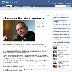 UN censures US protester crackdown