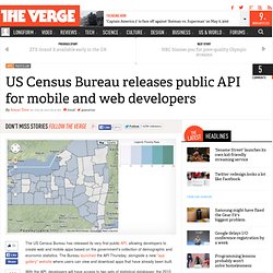 US Census Bureau releases public API for mobile and web developers