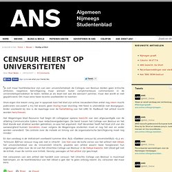 ANS-Online: Censuur heerst op universiteiten 24March2007