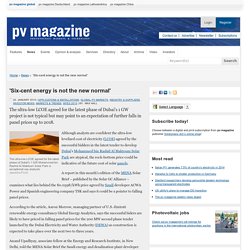 'Six-cent energy is not the new normal': pv-magazine