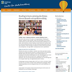 Center för skolutveckling Reading to learn