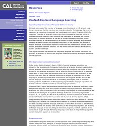 Content-Centered Language Learning