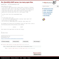 CentOS] LDAP server, too many open files