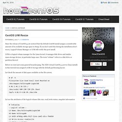 CentOS LVM Resize