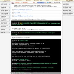 CentOS 6 - Zabbix - Install/Configure