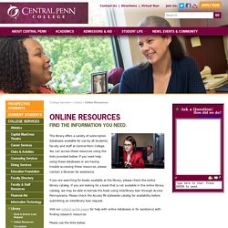 Central Penn College - Online Resources