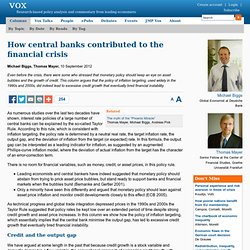 How central banks contributed to the financial crisis