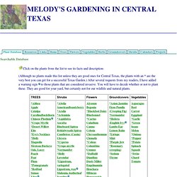 Central Texas Gardening Database