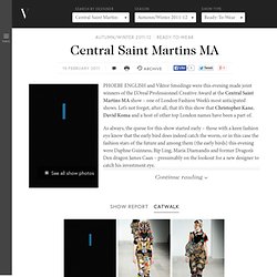 Central Saint Martins MA Ready-To-Wear - Catwalk report - London Autumn/Winter 2011-12