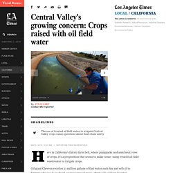 Central Valley&apos;s growing concern: the mix of oil, water and crops