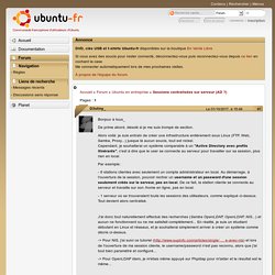 Sessions centralisées sur serveur (AD ?) / Ubuntu en entreprise