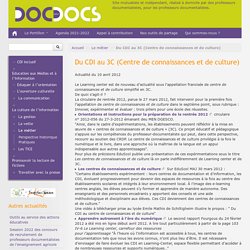 Du CDI au 3C (Centre de connaissances et de culture)