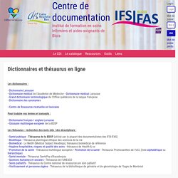 Dictionnaires et thésaurus en ligne-CDI IFSI Blois