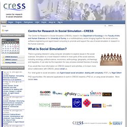 Centre for Research in Social Simulation - CRESS