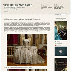 18th century court costume and Marie-Antoinette « Versailles and More