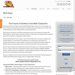 Math Apps: 21st Century Math Centers