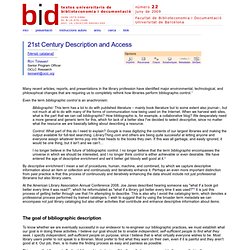 21st Century Description and Access