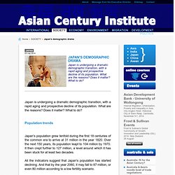 Asian Century Institute - Japan's demographic drama
