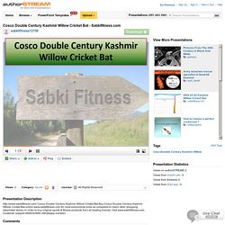 Cosco Double Century Kashmir Willow Cricket Bat - Sabkifitness.Com..