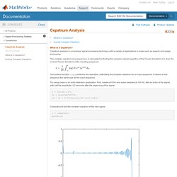 Cepstrum Analysis - MATLAB & Simulink - MathWorks United Kingdom